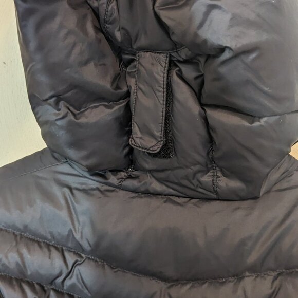 Eddie Bauer Down Long Tunic Length Puffer Parka Coat Black Fushcia Girls L 14-16 - Picture 8 of 16